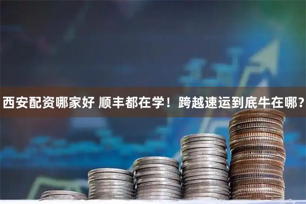 西安配资哪家好 顺丰都在学！跨越速运到底牛在哪？